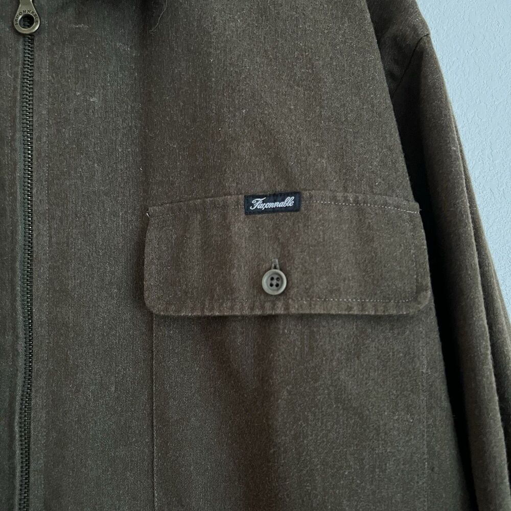 Faconnable dark brown cotton military style shacket Size L - Picture 5 of 7
